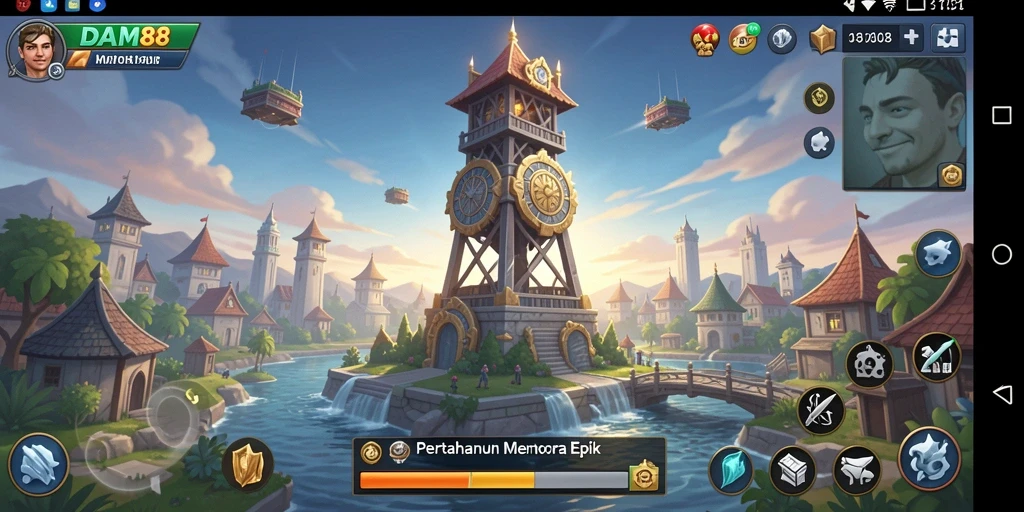 Tampilan gameplay menegangkan khas game Tower Defense.