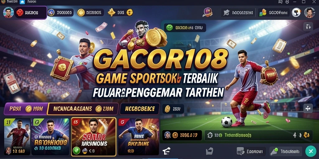 Screenshot utama GACOR108 menampilkan antarmuka taruhan yang menarik.
