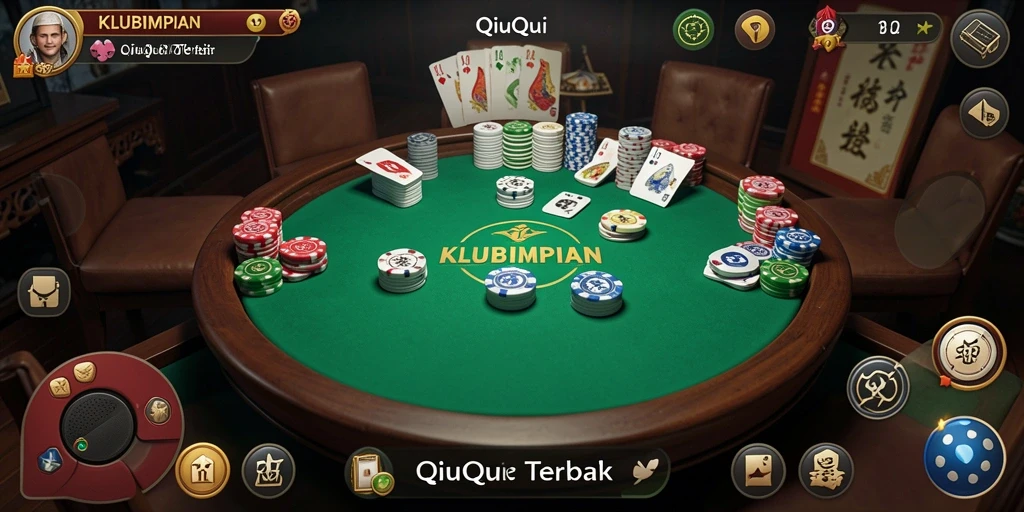 Gameplay seru KLUBIMPIAN saat bermain QiuQiu bersama teman.