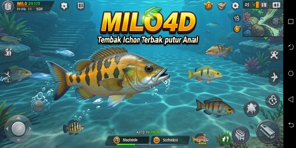 Screenshot menampilkan serunya gameplay tembak ikan di MILO4D.