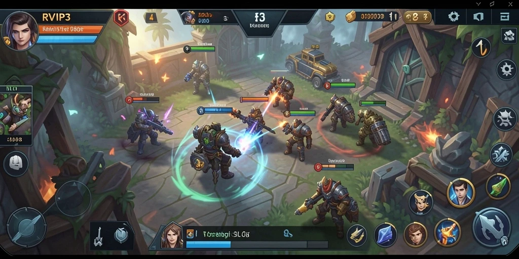 Tangkapan layar utama RVIP3 yang menunjukkan dinamika gameplay SLG.