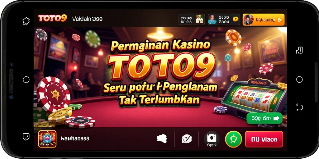 Screenshot gameplay TOTO9 menampilkan suasana Kasino yang mendebarkan.