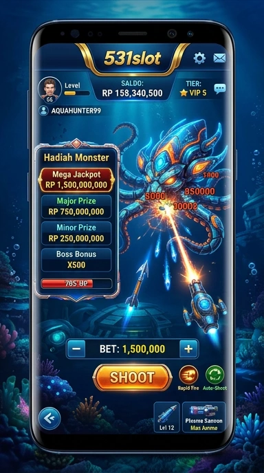 Tampilan utama aplikasi 531slot dengan menu yang sederhana.